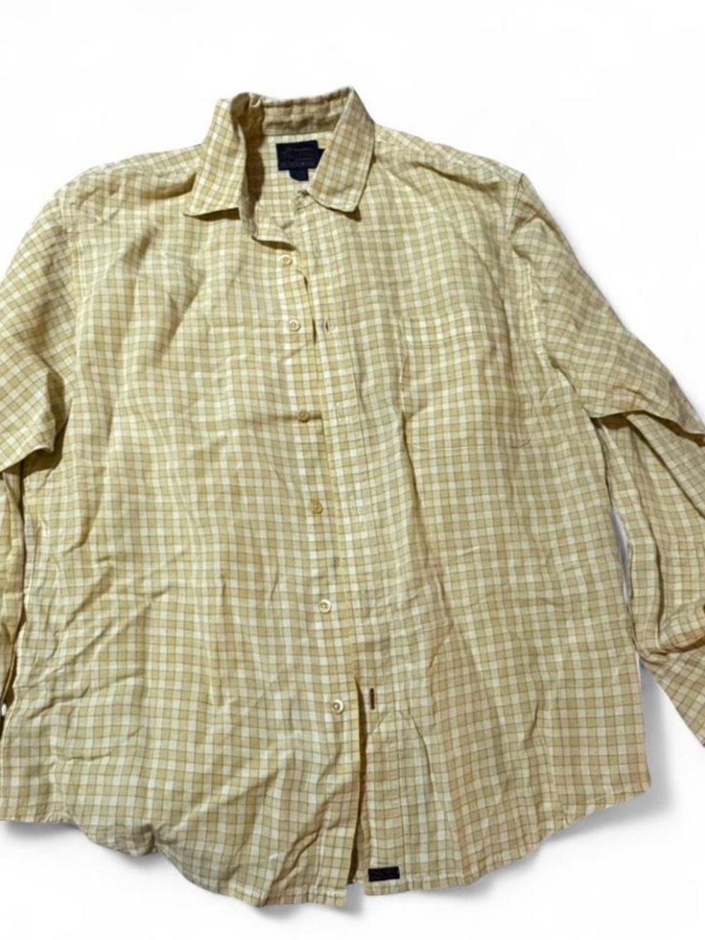 Tommy Bahama Yellow Plaid Casual Button Down Shirt